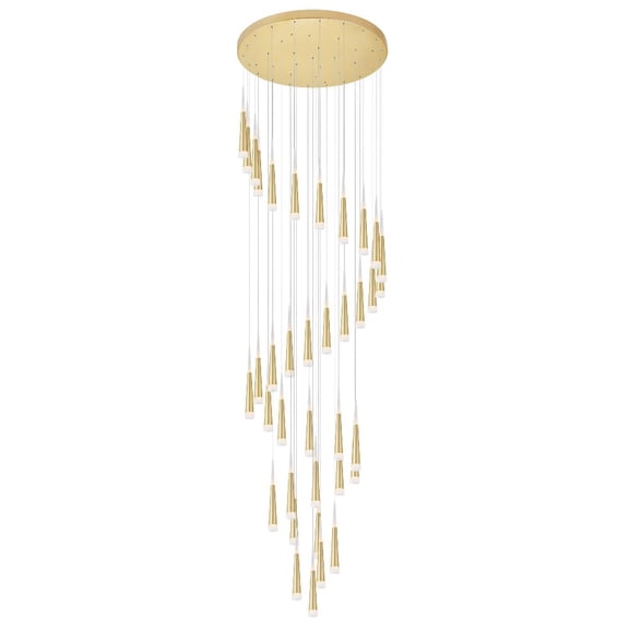 LED Pool Table Light With Satin Gold Finish