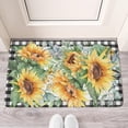 thumbnail image 2 of Plaid Sunflower Flowers Welcome Door Mat Decorative Doormat Farmhouse Low-Profile Floor Rug Switch Mat for Home Indoor Outdoor Decorations 17 X 30 Inch, 2 of 6