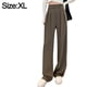 thumbnail image 2 of Pantalones de vestir de corte acampanado de gabardina con corte curvo para mujer, 2 of 5