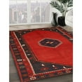 thumbnail image 3 of Ahgly Company Machine Washable Indoor Round Traditional Dark Brown Area Rugs, 4' Round, 3 of 7