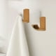 thumbnail image 4 of Perchero de latón resistente para colgar en la pared, para toallas, albornoces, ropa, baño, cocina y garaje (oro rosa), 4 of 6