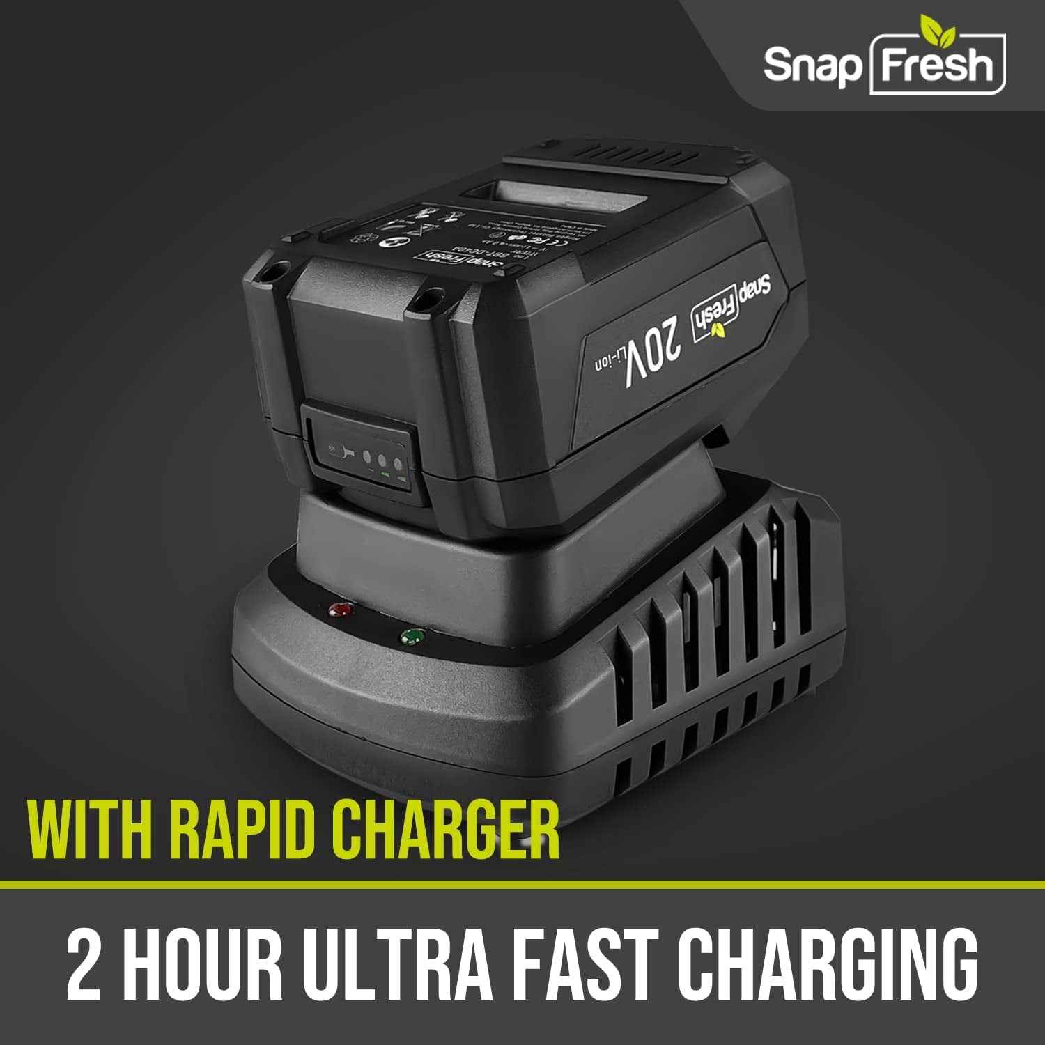 Snap Fresh Upgraded 350 CFM at 20V Battery Powered Cordless Leaf Blower