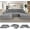 Light Gray, variant on KCGKCG 138" Cloud Sectional Couch with L Shape Chaise, Extra Large Frameless Corduroy Sofa, Higher 17.7" Seat Height, 32D Pure Foam, Modular Seating for Living Room, No Assembly