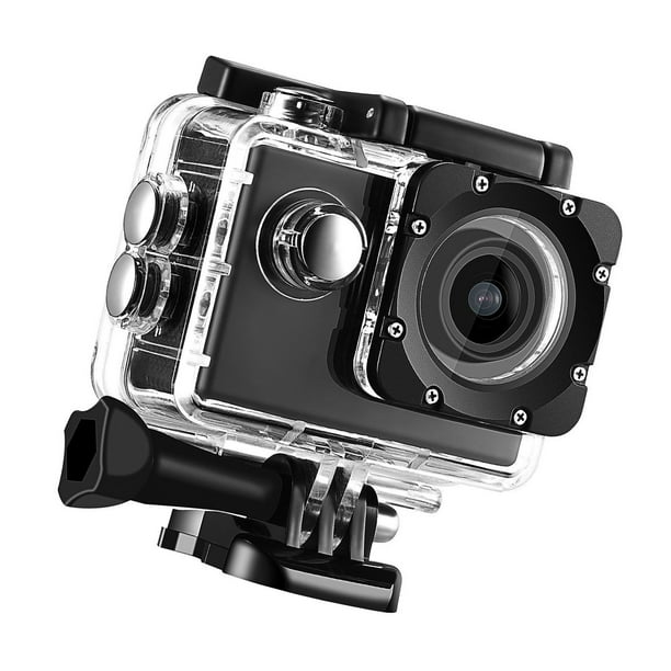 K1080HD 12MP cámara de vídeo impermeable subacuática bicicleta al aire libre buceo deportes cámara de acción negro