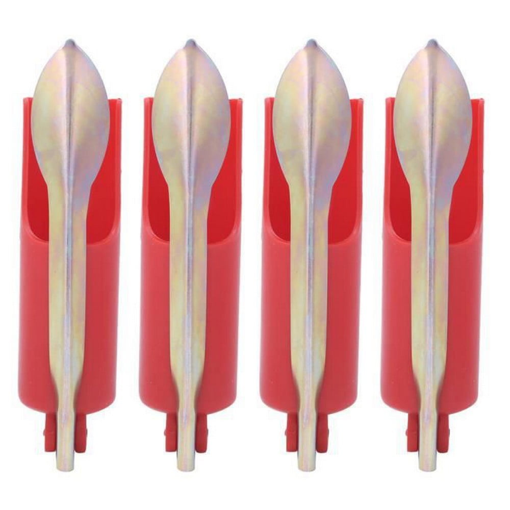 4 Pieces Red 32Cm Ground Inserted Fishing Rod Holder Ground Foldable Fishing Rod Holder Inserted