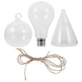 thumbnail image 1 of Transparent Glass Flower Vase Hanging Holder for Decoration 3Pcs Set, 1 of 5