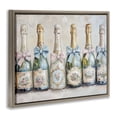 thumbnail image 3 of Stupell Industries Victorian Bow Champagne Bottles Brown Framed Floater Canvas Wall Art, design by Petal Prints Design, 3 of 9