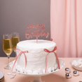 thumbnail image 4 of Lazo rosa EIOAUY de Cake Toppers, 11 unidades, con letrero de feliz cumpleaños, 4 of 6
