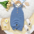 thumbnail image 2 of Gupgi Unisex Baby Sweaters Romper Overalls 1-18 Months Infant Button-up Sleeveless Knitted Jumpsuits, 2 of 9