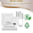 thumbnail image 3 of Smarty White Square Plastic Wedding Value Set (60 Guests), 3 of 5