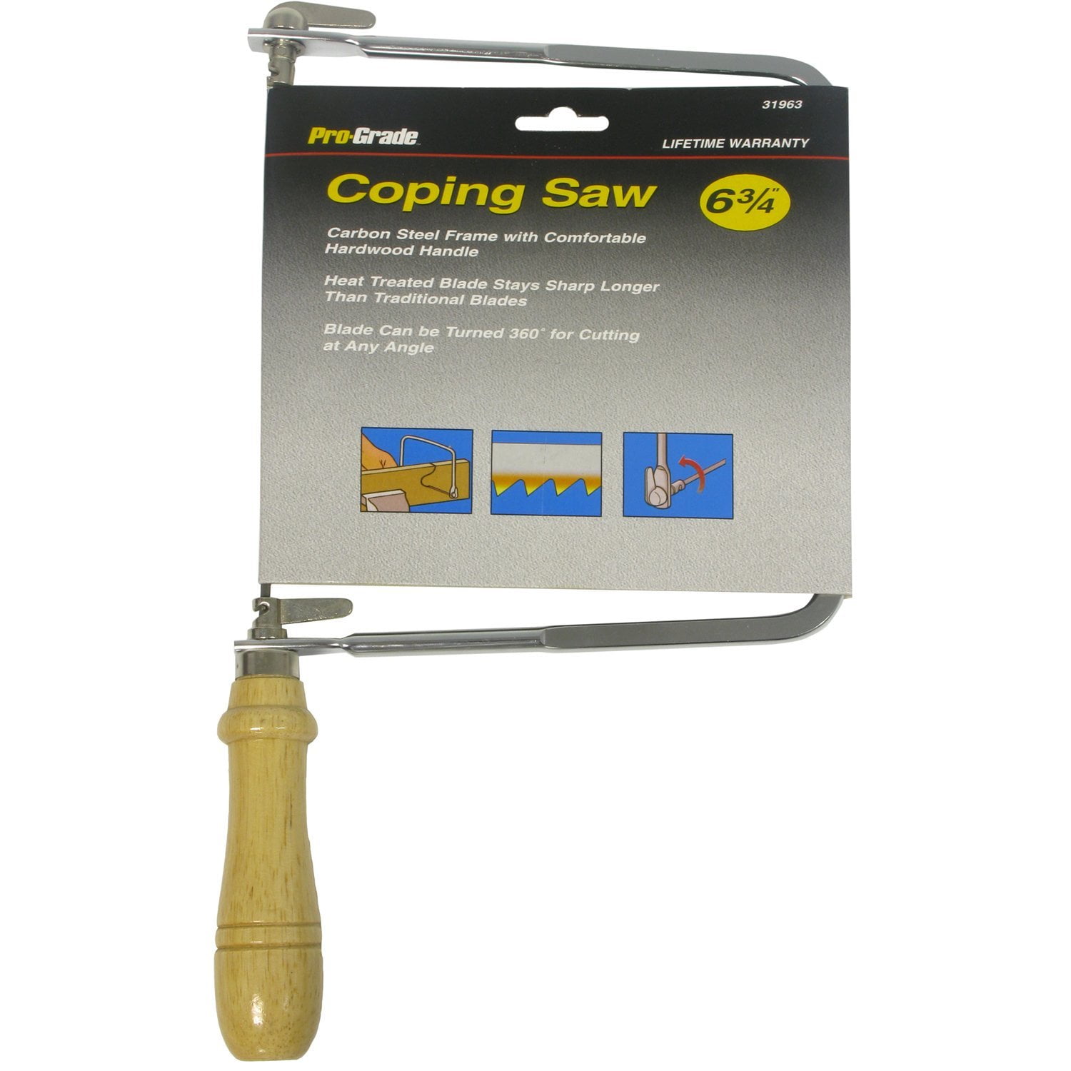 Pro-Grade 31963 6 3/4-Inch Coping Saw with Wood Handle - NEW - Walmart