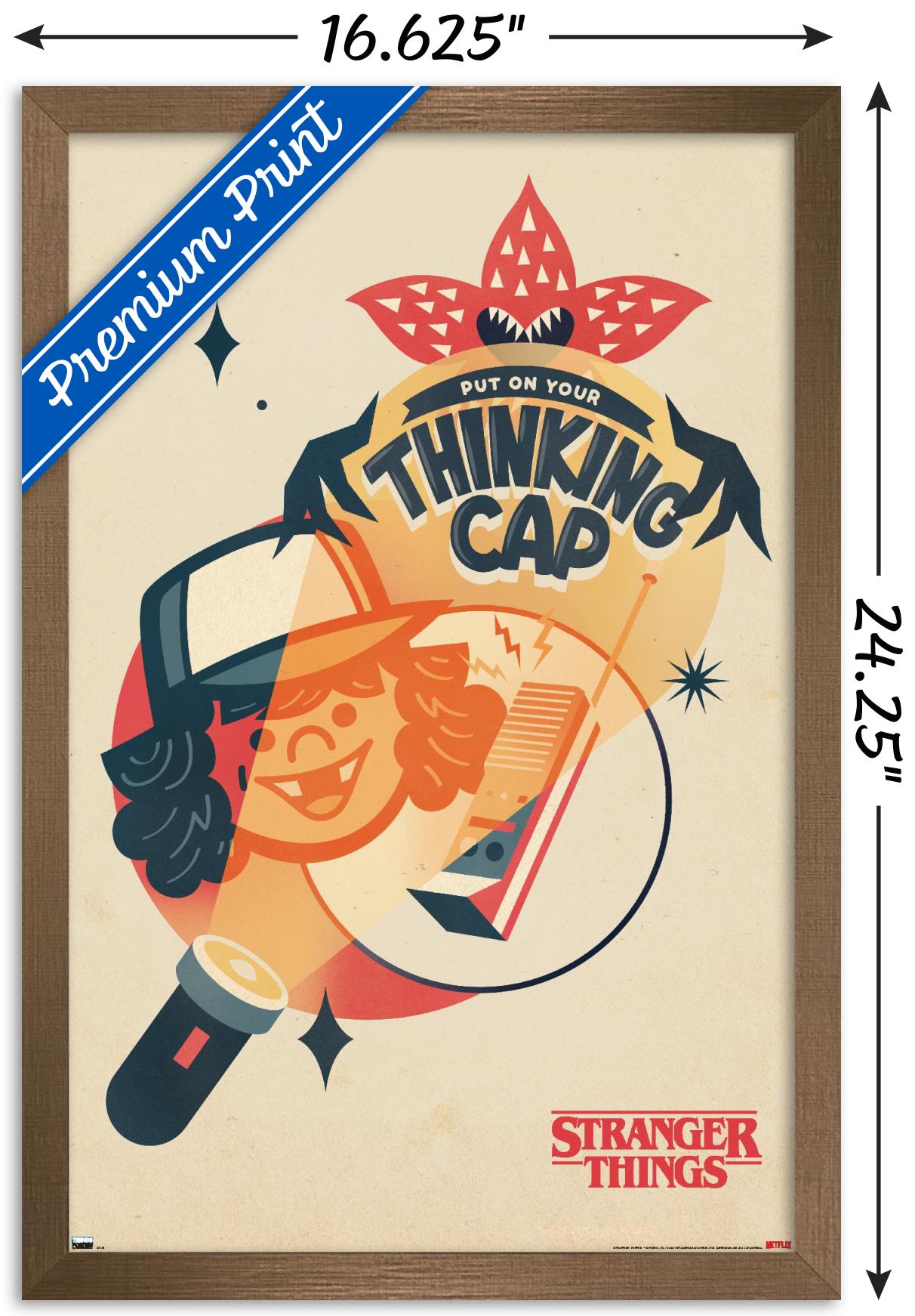 Netflix Stranger Things: Season 4 - Animated Thinking Cap Wall Poster, 14.725" x 22.375" Framed