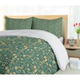 thumbnail image 5 of Ambesonne Biker Duvet Cover Sets, Bicycles and Related Objets, 2-King, Teal and Pale Orange, 5 of 7