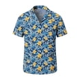 thumbnail image 4 of Camisas Hawaianas de Manga Corta Botón Abajo Impresa Ropa de Playa con Cuello en V, Tela Transpirable Ligera para las Vacaciones, 4 of 8