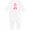 AA-White, variant on Inktastic Breast Cancer Awareness Ribbon with Flower Baby Romper Coveralls