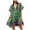 Green, variant on COSFO Long Sleeve Fall Dresses for Women Floral V-Neck Casual Green Mini Dresses Flowy Peplum A-Line Boho Dress