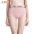 thumbnail image 2 of 3pcs Culottes en Coton Taille Haute Femmes Culottes en Pur Coton Micro-Rétraction Respirante Slip, 2 of 5