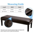 thumbnail image 2 of Zhudiyof Stretch Dining Bench Cover, Anti-Dust Removable Bench Slipcover, PU Waterproof Bench Seat Protector Cover for Living Room, Bedroom, Kitchen, Brown, 2 of 7