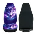 thumbnail image 4 of Kuiaobaty Car Seat Cover Front Seats Only, Breathable Auto Interior Accessories Decor, Wolf Galaxy Violet Universal Fit, 4 of 7