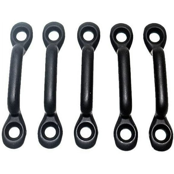 5 Pack Military Canvas Tarp/ Canvas Hook (B) Tie Down, fits M998 Humvee M1102 Strap (Black)