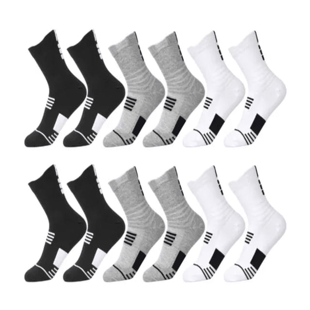 Calceta Deportiva Hombre De Algodón 6 Pares Multicolor