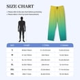 thumbnail image 4 of Hirioo Teal To Yellow Gradient for Women's PJ Pajama Pants Sleep Pants Women's Home Trousers with Pockets,S-3XL-X-Large, 4 of 6