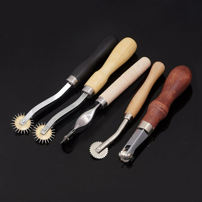 5pcs Serrated Tracing Wheel Sewing Wheel with Handle Leather Paper Fabric Sewing Wheel Tool, Size: Multi