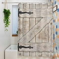 thumbnail image 3 of Vintage Wood Grain Extra Long Shower Curtain Set, Waterproof Shower Curtains for Bathroom, Farmhouse Country Door Retro Washable Fabric Bath Curtain for Bathtub Decoration with Hooks 72x96 Inches, 3 of 9