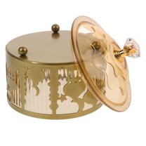 MLINS Eid Mubarak Table Decor Metal Snack Serving Dish Platters Candies Decorative Appetizer Plate