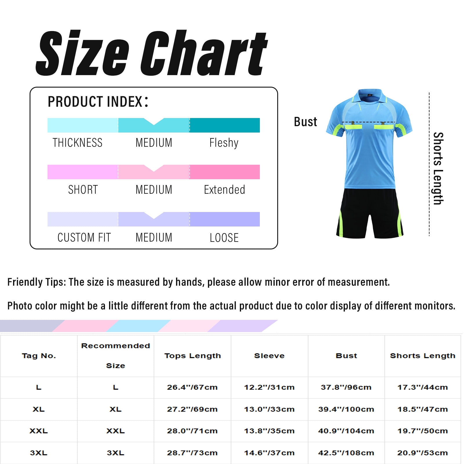 Loodgao Men's Football Referee Uniform Soccer Jersey Outfit Tracksuit Short Sleeve T-shirts with Red L