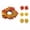 E, variant on Dongrere Fall Candle Ring Wreath, Artificial Maple Leaf Candle Ring, Autumn Candle Holder for Thanksgiving Dining Table Mantel Decor, 3 Inch, D