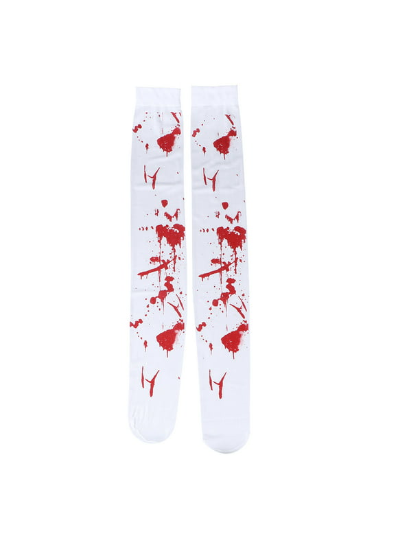 Halloween Stockings Socks Bloody Costumes Holloween Tights Bunny Nurse Kids Outfits Out Costume Purge Knee  Over Printed