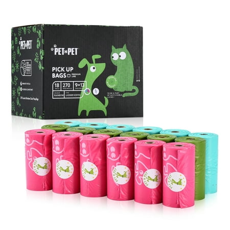 UPC: 0661596419708 | PET N PET Lavender Scented/Unscented Poop Bags 270 Counts Rainbow Muliti Color Dog Poop Bags Refill Rolls USDA Certified 38% Biobased Poop Bags Dog Waste Bags