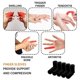 thumbnail image 5 of Fundas para dedos, férula para pulgar para apoyo de dedos, cinta elástica transpirable para dedos, compresión 10 piezas (negra), 5 of 5