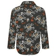 thumbnail image 4 of Long Sleeve Button Down Shirts for Women, Fun Skull Halloween Fall Trendy Outfits Blouse Fashion Casual Tops 2024, 4 of 6