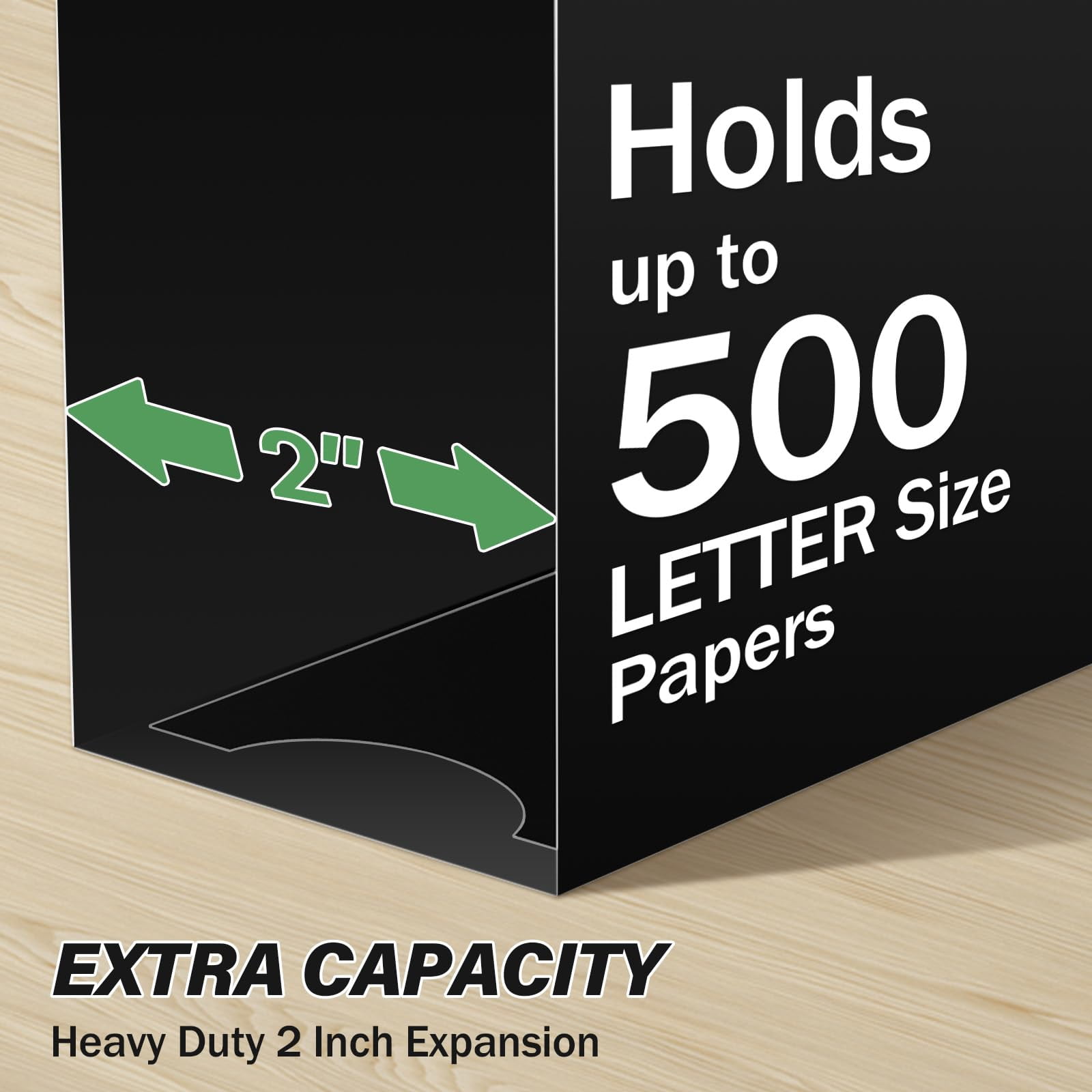 Plastic Extra Capacity Hanging File Folder 12 Pack Reinforced Letter Size Folders Heavy Duty 2 Inch Expansion Filing Cabinet Black Organizers For Bulk Files  Charts
