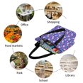 thumbnail image 5 of KLL Tote Bag for Women colorful Skull flower leaf Print Shopping Grocery Reusable Bags for Office School Shopping Travel, 5 of 6
