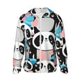 thumbnail image 2 of Lsque Panda Cute Pink Hearts UPF 50+ Lightweight Sun Protection Men's Women's Long Sleeve Shirt, Hoodie Performance -XX-Large, 2 of 9