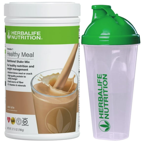 Cafe Latte Flavor Herba life:Formula 1 Instant Healthy Nutritional Shake Mix 780g with Shaker Bottle