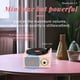 thumbnail image 3 of Altavoz inalámbrico Mini altavoz Bluetooth retro con forma de disco de vinilo atómico, reproductor de música giratorio portátil con mejora de graves, compatible con tarjeta TF/control de perilla AUX, 3 of 5