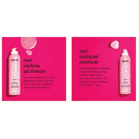 AMIKA RESET CLARIFYING GEL SHAMPOO & COOLING GEL CONDITIONER DUO TRAVEL 1OZ