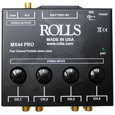 UPC: 0675889440102 | Rolls MX44 PRO 4 Channel Stereo Mixer