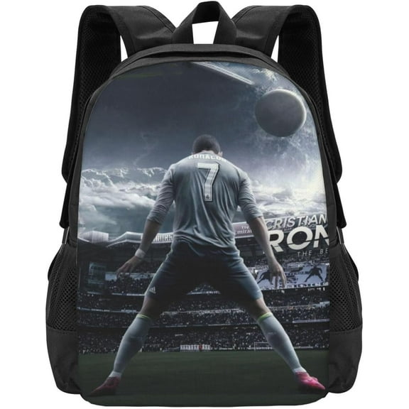 Soccer Player #7 Ronaldo Backpack 16.5 Inch For Daily Work Sport Outdoor Football Fans Laptop Bag-Style 43