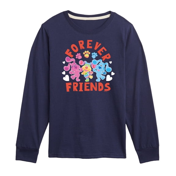 Blue's Clues & You! - Magenta & Blue - Forever Friends - Toddler & Youth Long Sleeve Graphic T-Shirt