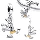 thumbnail image 2 of Disney Mickey Minnie Mouse 925 Sterling Silver Dangle Charm Fit Pandora Bracelet Silver 925 Original Charms for Jewelry Making Gao Jinjia LED, 2 of 2