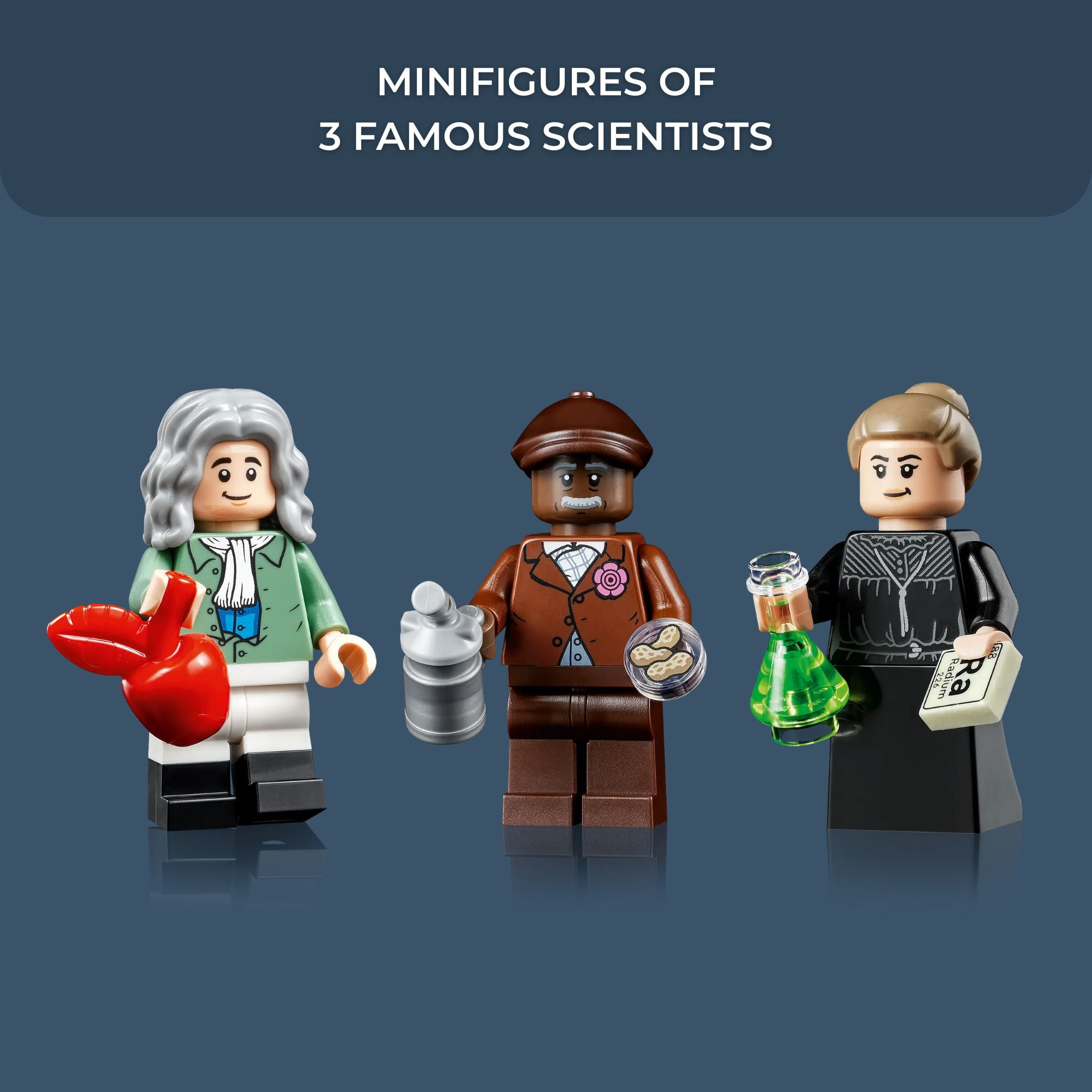LEGO Ideas The Evolution of STEM Building Set, 3 Scientist Mini Figures, Collectible Display, 879-Piece Set, 21355, 18+
