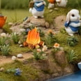 thumbnail image 4 of OUNONA 9 Pcs Resin Campfire Ornaments Fake Fire Logs Multi Waterproof For Garden Decor, 4 of 8