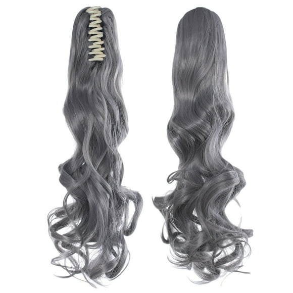 RKSTN Wigs Human Hair Curly Claw Clip Ponytail Wig Clip Ponytail Extension Glueless Wigs