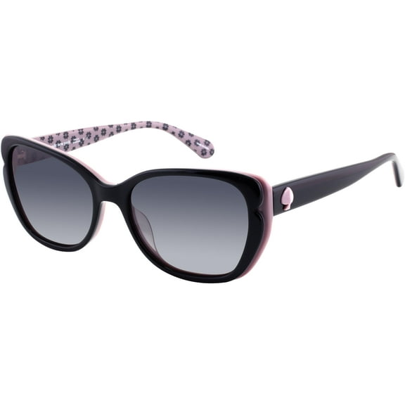Kate Spade KS AUGUSTA/G/S Plastic Womens Square Polarized Sunglasses Black Pink 54mm Adult