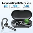 thumbnail image 3 of 2026 New Bluetooth Headset V5.3, 100H Talk Handsfree Wireless Headset with Dual ENC Noise Canceling Mic Mute, Single Ear Headsets IP7 Waterproof, In Ear Earpiece for Driving/Office/Business, 3 of 7
